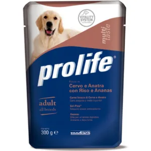 Comanda online Hrana Umeda Pentru Caini Premium Prolife Dog Plic Cerb/rata/orez/ananas 300 Gr
