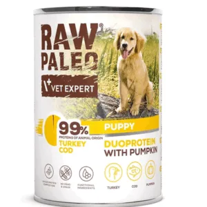 Comanda online Hrana umeda RAW PALEO Turkey Cod Puppy 400g cod si curcan pentru catelusi