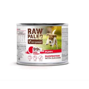 Comanda online Hrana umeda cu vita pentru catelusi RAW PALEO Beef Rabbit Puppy 200g