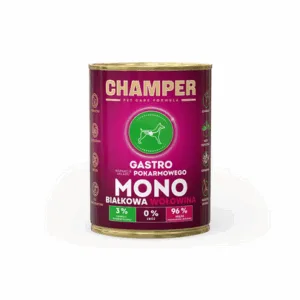Comanda online Hrana umeda monoproteica CHAMPER Gastro pentru caini 400 g cu vita