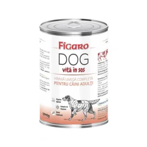 Comanda online Hrana umeda pentru caini figaro dog Vita in sos conserva 1240 g