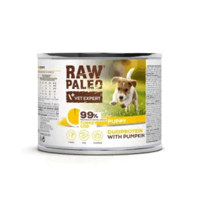 Comanda online Hrana umeda pentru catei RAW PALEO Turkey&Cod Puppy 200g curcan si cod