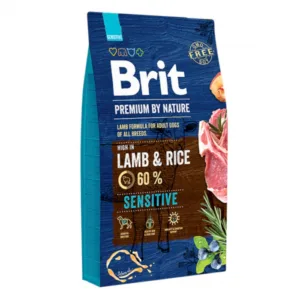 Comanda online Hrana uscata pentru caini Brit Premium by Nature Sensitive Lamb 8 kg