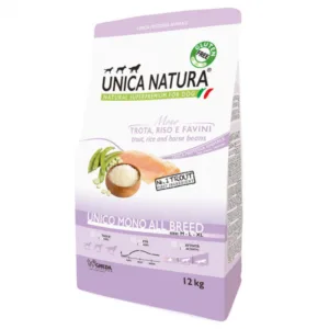 Comanda online Hrana uscata pentru caini Natura Unica caini toate taliile mono cu Pastrav 12 kg