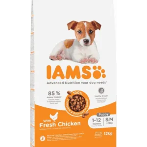 Comanda online IAMS Advanced Nutrition Puppy Junior Small Medium Chicken 12kg hrana cu pui pentru catei