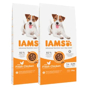 Comanda online IAMS ProActive Health Adult Small & Medium Breed Chicken 24 kg (2 x 12 kg) hrana caini talie mica