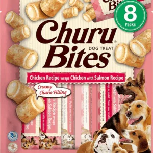 Comanda online INABA Churu Bite Chicken 8x12g pui și somon wrap pentru câini