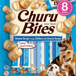 Comanda online INABA Churu Bite Chicken 8x12g recompensa cu pui si branza pentru caini