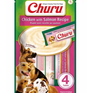 Comanda online INABA Churu Chicken with salmon 4x14g tub crema caini cu pui si somon