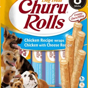 Comanda online INABA Churu Rolls Chicken 8x12g rulouri pentru caini cu pui si branza
