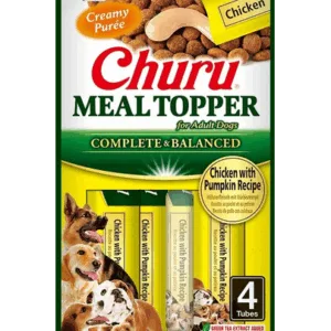 Comanda online INABA Dog Meal Topper Chicken Pumpkin 4x14 g recompensa cremoasa cu pui si dovleac pentru caini