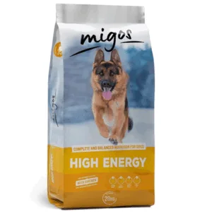 Comanda online MIGOS High Energy 20 kg hrana caini activi