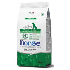 Comanda online MONGE Natural Superpremium Puppy&Junior Maxi
