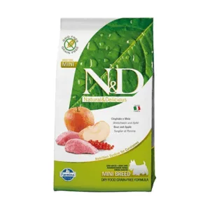 Comanda online N&D Boar & Apple Adult Mini Hrana uscata caini talie mica