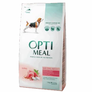 Comanda online Optimeal Hrana uscata caini de talie medie - Curcan 1