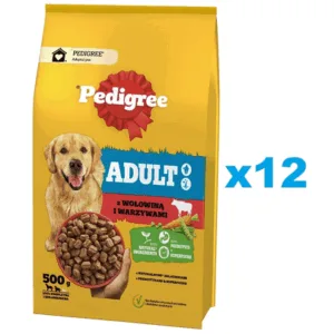 Comanda online PEDIGREE Adult 12x500 g pachet hrana uscata caini talie medie