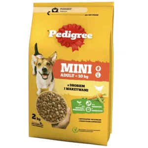 Comanda online PEDIGREE Adult MINI 2kg carne de pasare si legume hrana uscata caini adulti rase mici