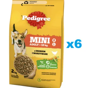 Comanda online PEDIGREE Adult Mini 6x2 kg Hrana caine talie mica