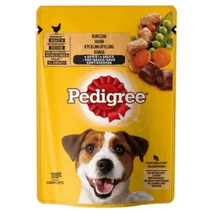 Comanda online PEDIGREE Adult plic 100g hrana umeda pentru caini adulti bucati de pui si legume in sos