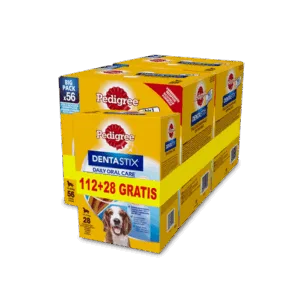 Comanda online PEDIGREE DentaStix recompensa dentara caini 112 + 28 buc. pentru rase medii