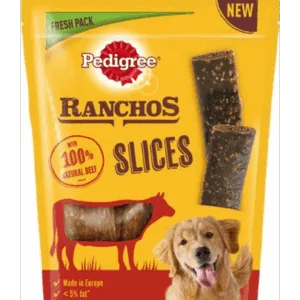 Comanda online PEDIGREE Ranchos Slices 60g – Recompense pentru caini cu carne de vita
