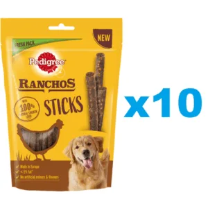 Comanda online PEDIGREE Ranchos Sticks 10x60 g Set batoane pentru caine