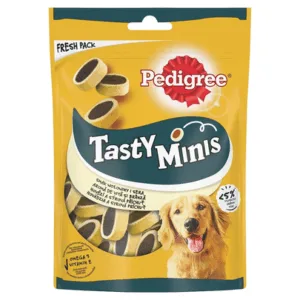Comanda online PEDIGREE® Tasty Minis 140 g - Recompense pentru caini adulti cu aroma de carne de vita si branza