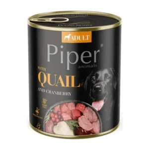 Comanda online PIPER Hrana umeda cu prepelita si merisor pentru caini 800g