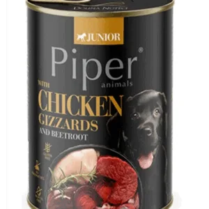 Comanda online PIPER Junior conserva pentru catei 400g pipota de pui si sfecla rosie