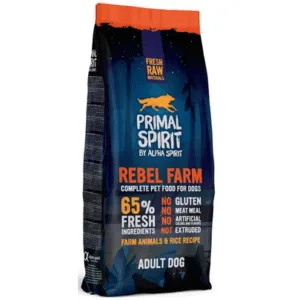 Comanda online PRIMAL SPIRIT Rebel Farm hrana semi-moale caini adulti