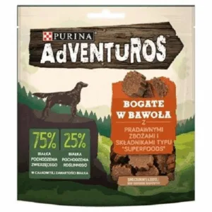 Comanda online PURINA Adventuros recopemensa pentru caini 90g cu bizon