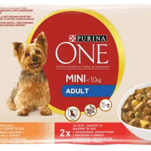 Comanda online PURINA ONE Mini Hrană umedă pentru câini Pui/Vită