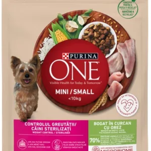 Comanda online PURINA ONE Mini Hrană uscată pentru câini Curcan/Orez 800g