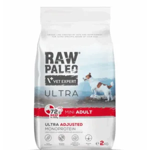 Comanda online RAW PALEO Ultra Beef Mini Adult 2kg Mancare uscata caini adulti talie mica