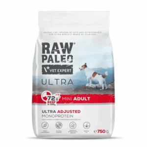 Comanda online RAW PALEO Ultra Beef Mini Adult 750g pentru caini adulti rasa mica