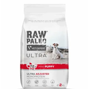 Comanda online RAW PALEO Ultra Beef Mini Puppy 2kg Hrana uscata entru catei de talie mica