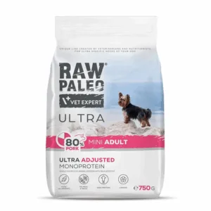 Comanda online RAW PALEO Ultra Pork Mini Adult 750g hrana caine adult rasa mica