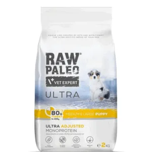 Comanda online RAW PALEO Ultra Turkey Medium&Large Puppy 750g pentru catei de rasa medie si mare