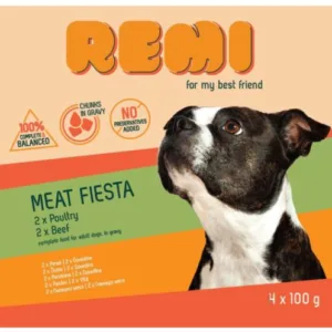 Comanda online REMI MEAT FIESTA Hr umedă pentru câini adulţi