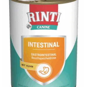 Comanda online RINTI Canine Intestinal Chicken hrana dietetica umeda caini cu afectiuni gastrointestinale (pancreatice) 800 gr