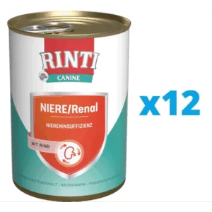 Comanda online RINTI Canine Niere/Renal Beef hrana dietetica 12 x 800 g pentru caini cu insuficienta renala cronica sau acuta