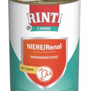 Comanda online RINTI Canine Niere/Renal Chicken hrana dietetica umeda pentru caini cu insuficienta renala cronica sau acuta 800 gr