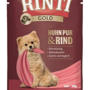 Comanda online RINTI Chicken Pure&Beef Mini plic pentru caine talie mica 100 g pui si vita