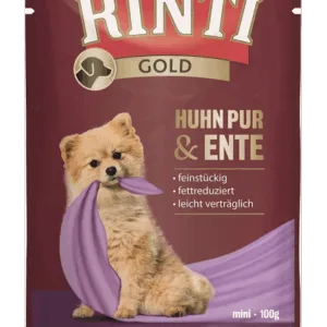 Comanda online RINTI Chicken Pure&Duck Mini plic hrana caine pui si rata 100 g