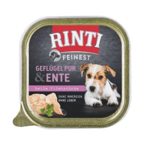 Comanda online RINTI Feinest Poultry Pure&Duck hrana caini pasare si rata 150 g