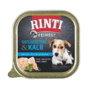 Comanda online RINTI Feinest Poultry Pure&Veal pasare si vitel conserva caini 150 g