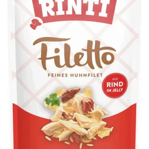 Comanda online RINTI Filetto in Jelly Chicken&Beef pui si vita in aspic pentru caini 100 g