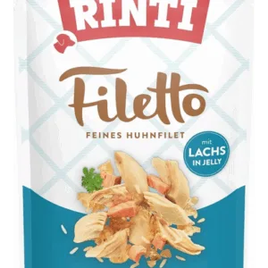Comanda online RINTI Filetto in Jelly Chicken&Salmon somon si pui in jeleu pentru caini 100 g
