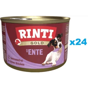 Comanda online RINTI Gold Duck hearts Mini pentru caini talie mica 24x185 g cu rata