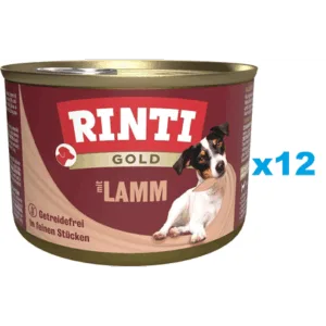 Comanda online RINTI Gold Lamb Mini 12x185 g cu miel pentru caine mic